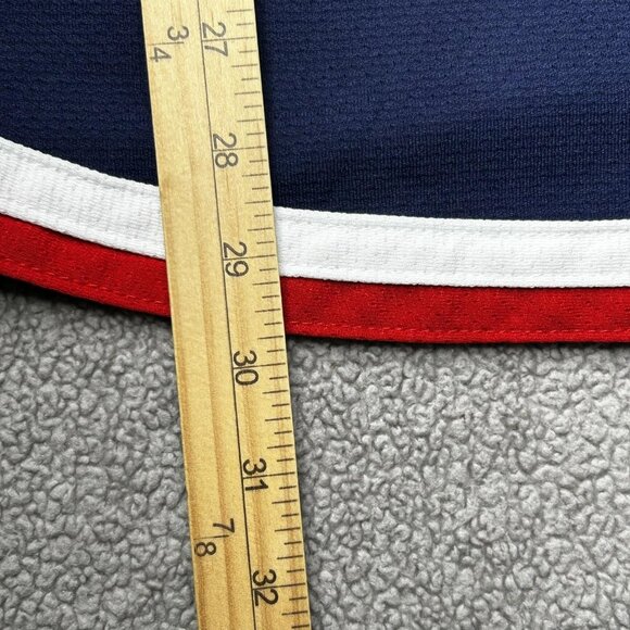 Bombers Ice Hockey Jersey Mens Medium Navy Red Long Sleeve 11 Athletic Knit - Picture 13 of 13